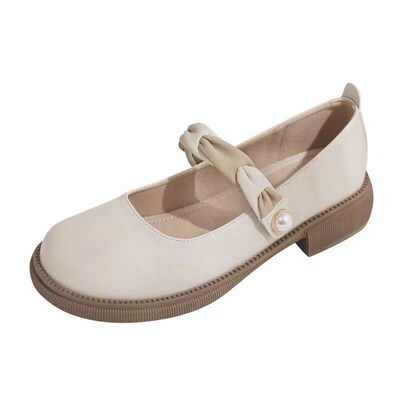 Flat Round Toe ShoesSoft Bottomed Beaded Shoes Summer Styles