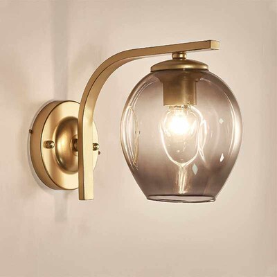 Modern Color Sconce Wall Lamp Glass Lampshade Loft Decorativ