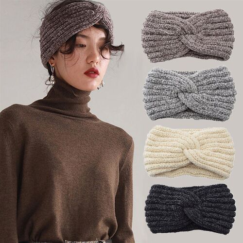 2023 Fashion Bohemia Winter Warm Knitted Headband Hair Acces