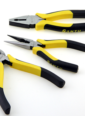 Sntu老虎钳8寸工业级省力钢丝钳斜口尖嘴钳针嘴钳电工钳断线钳子