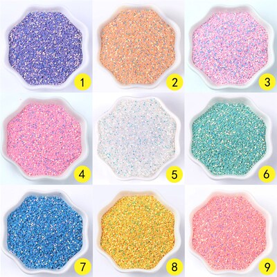 10g 1mm Round Sequins PVC Loose Sequins Crafts Confetti Pail