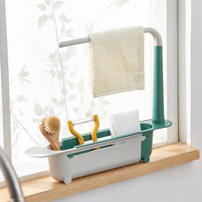 Kitchen Sink Organizer Telescopic Sink Shelf Drainer Rack St