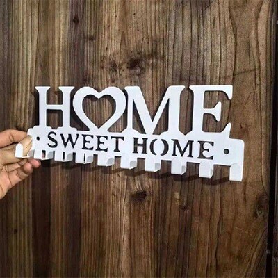 1pc Metal Key Holder Hooks Wall Hanging Wall-mounted Coat