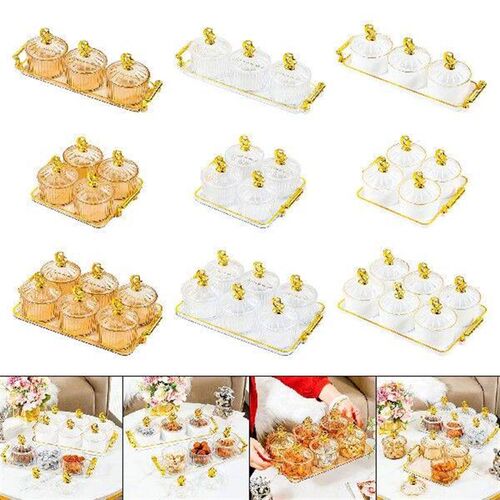 Dry Fruit Tray with Lid Appetizer Nordic Snacks Dish Food