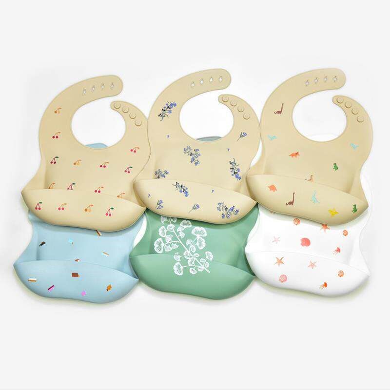 Baby Silicone Bib Waterproof Infant Bibs Fashionable Newborn - 实物图