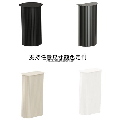 金属奶油风椭圆波浪形大理石岩板桌腿支架餐桌岛台支架吧台支撑腿