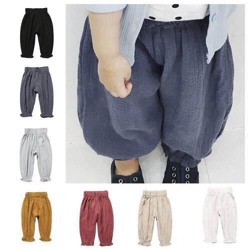 Childrens Boys and Girls Baby Cotton and Linen Bloomers Ant