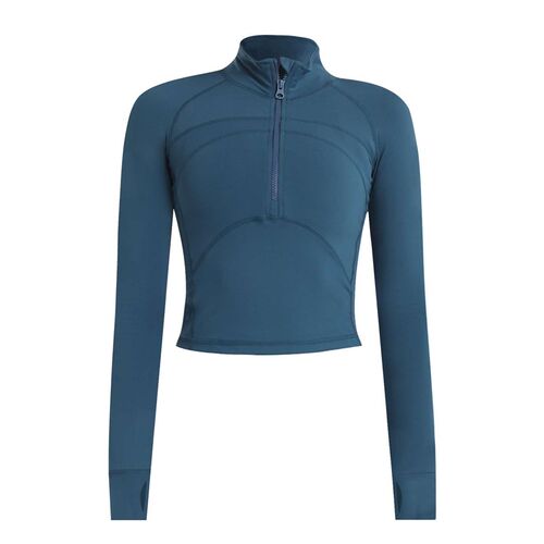 Spring and Summer Slimming Yoga Clothes Handsome Top Half Zi