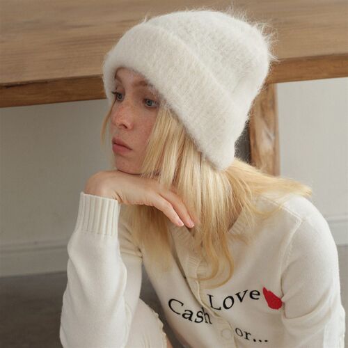 78% Alpaca Alpaca Alpaca Solid Color Warm Furry Knitted Wool