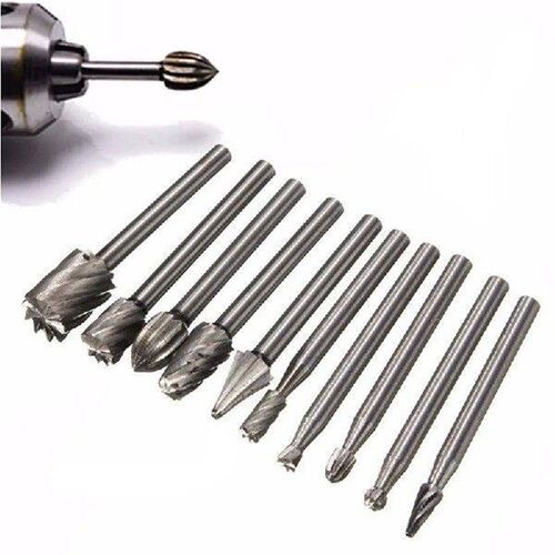 10PCS Metal Milling Cutters High Speed Steel Grinding Bit