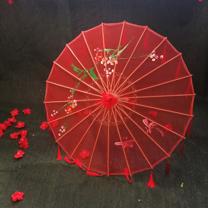 走秀舞蹈伞带穗子飘带流苏伞 大红色油纸伞长柄伞婚礼装饰伞,家居饰品,工艺伞,淘宝优惠券,粉丝福利购,淘宝优惠卷