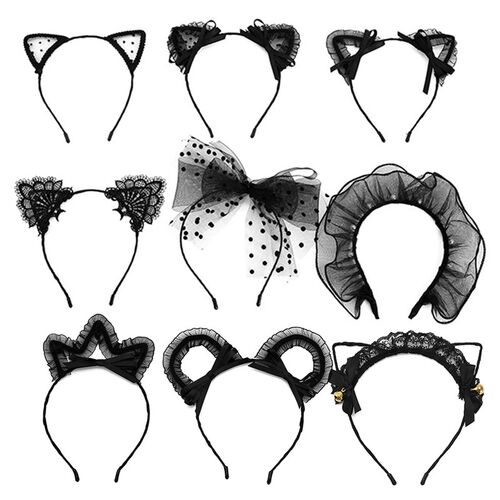 Lace Cat Ears Headband Women Girls Hair Hoop Party Decoratio