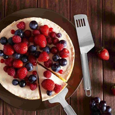 2 Pcs Scoop Stainless Steel Pizza Spatula Steak Shovels