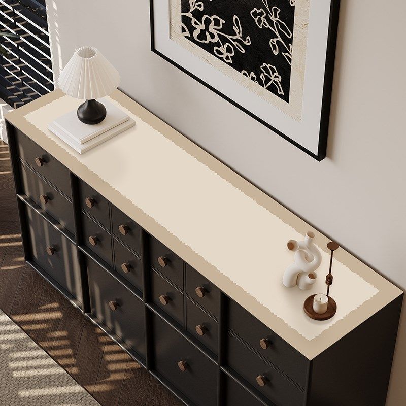 桌垫餐边柜垫奶油风皮革桌布防水防油免洗电视柜斗柜桌面保护垫子,居家布艺,桌布,淘宝优惠券,粉丝福利购,淘宝优惠卷