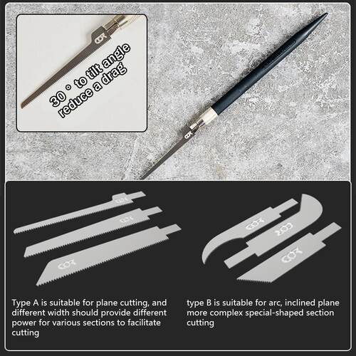 Manual Cutting DIY Hacksaw Mini Saw Straight Curved Mecha Mo