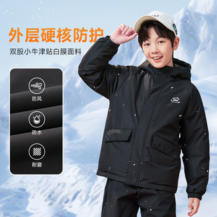 匹克童装冬季新款儿童羽绒服男童连帽户外防风保暖外套运动上衣