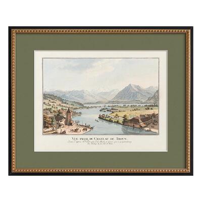 高级古感法式中古艺术走客厅装饰美SF710001画式复轻奢餐厅壁画廊