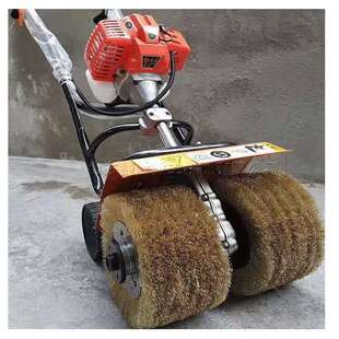 河北汽油彩钢瓦除锈机 屋顶瓦面手推打磨机 钢丝刷配件价格