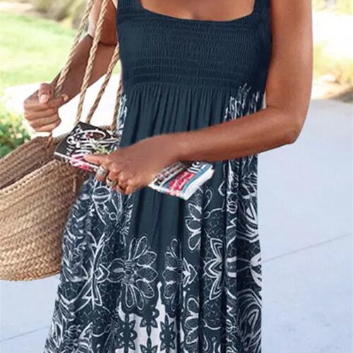Floral Smocked Waist Ruffled Mini Dress Women  Summer