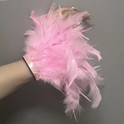 Ostrich Feather Cuff for women Feather cuffs for wrist Elega