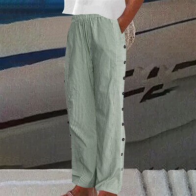2025 Ladies Hot Striped Casual Pants