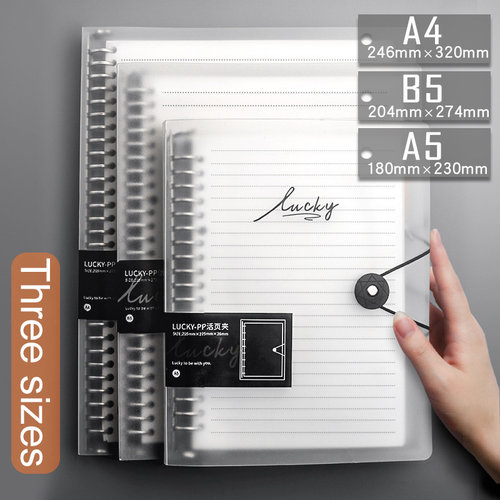 Diary A5 B5 A4 Transparent Loose Leaf Binder Notebook Inner