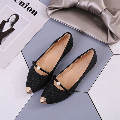 Summer 2018 Womens Shoes Pointed Toe Flat Shallow Slipon Sho
