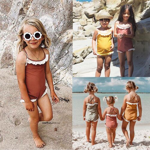 1-6T Kids Baby Girl One-Piece Bikini Set Swimsuit Swimwear B