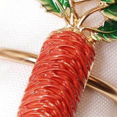 6 Pcs Easter Napkin Rings,Table Inlaid Carrot Napkin