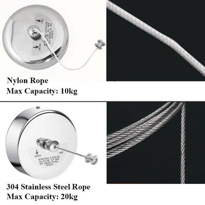 Clothes Drying Rack Rope Home Storage Stainless Steel Retrac