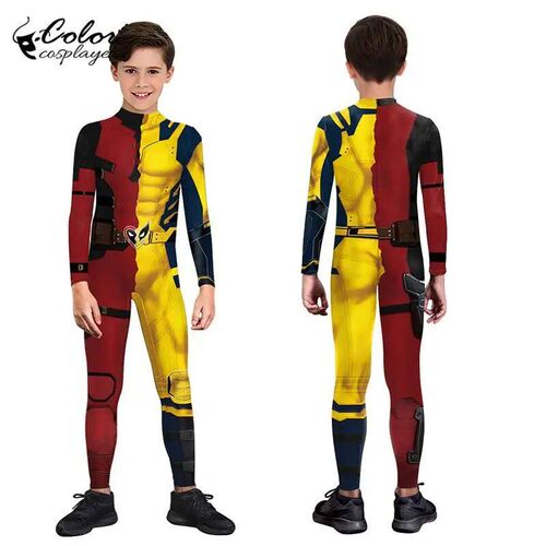 Color Cosplayer Movie Hero Kids Wolverine Costume Deadpool B