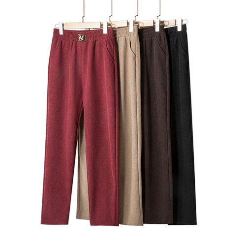 2025 Plus Velvet Padded Middle-aged Mother Pants High Waist