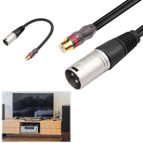 0.3m RCA Female To 3Pin-XLR Male Adapter Cable RCA Female