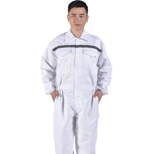 连体工作服防尘装男船舶反光工地汽修透气一体防护连体衣劳保服