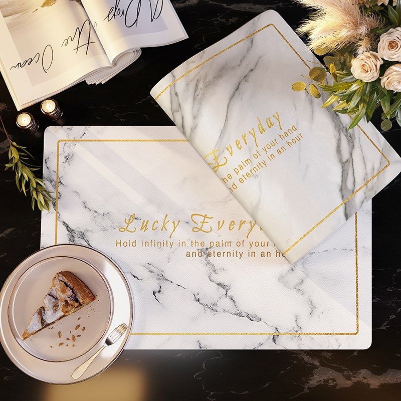 大理石餐桌垫防水防油pvc餐具垫免洗隔热垫家用防烫碗垫茶水杯垫,居家布艺,餐垫,淘宝优惠券,粉丝福利购,淘宝优惠卷