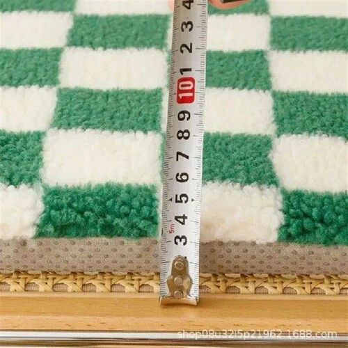 40x40cm Retro Checkerboard Plaid Chair Cushion Lamb Wool