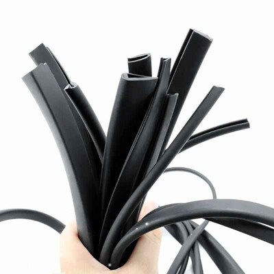 1/2/3/5/10M Black Rubber Edge Strip U Section Anti Oil Seal