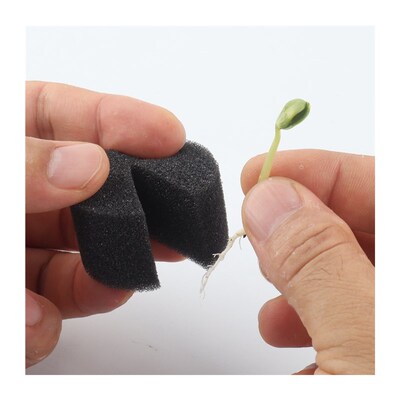 100pc Black Rooting Sponge Hydroponics Block Cloning Collar