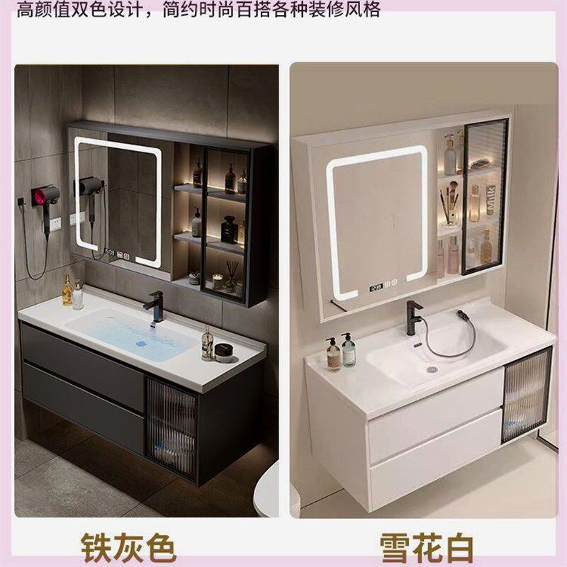 吊柜实木浴室壁柜陶瓷一体盆吊柜卫生间洗手台洗脸盆一体柜,家装主材,浴室柜组合,淘宝优惠券,粉丝福利购,淘宝优惠卷