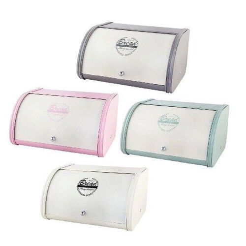 Multi Purpose Metal Bread Box with Roll ,Bread Keeper Bread