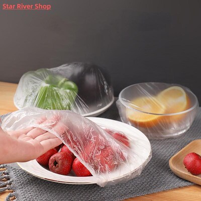 Disposable Food Cover Plastic Wrap Elastic Food Lids For Fr