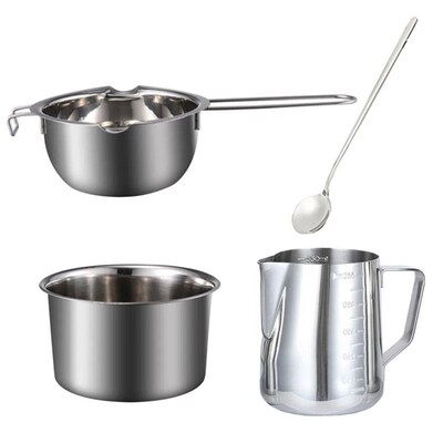 1 Set Candle Making Kit Pouring Pot Wicks Sticker DIXY Candl