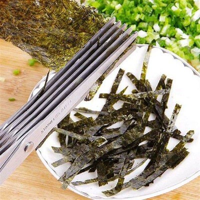 5 Layers Blade Scallion Scissors Multifunctional Sushi