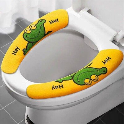 Household Bathroom Lavatory Cover Set Pedestal Cartoon WC