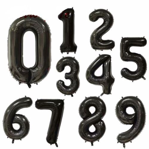40Inch Big Fokil Birthday Balloons  Blue Helium Number Ballo