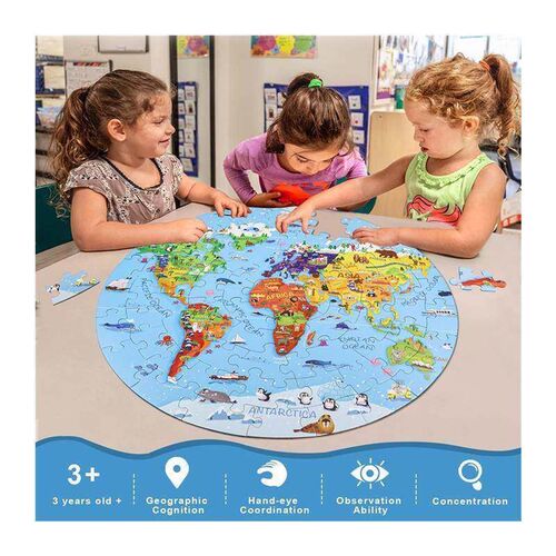 Globe world map puzzle Jigsaw Puzzle toys for Kids 4-8拼图