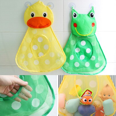 Baby Bath Toys Mesh Bag Kids Bathroom Toy Storage Bag Duck F