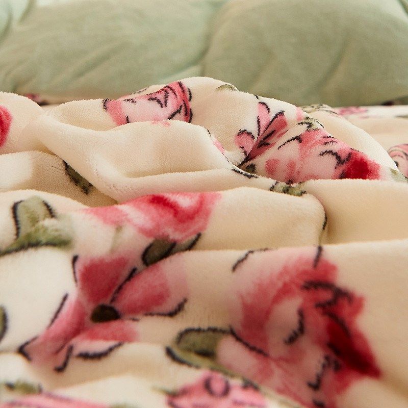 韩版床裙款四件冬保暖短毛宝宝绒床罩式花边被床,床上用品,床品套件/四件套/多件套,淘宝优惠券,粉丝福利购,淘宝优惠卷