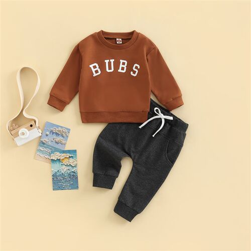 Citgeett Auutumn Toddler Baby Boys Girls Suit Set Letter Pri
