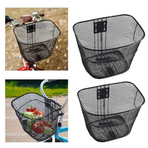 Bicycle Basket Storage Container Sturdy Practical Wire Mesh